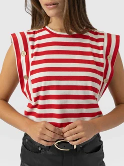 Rowan Tee - Red Stripe