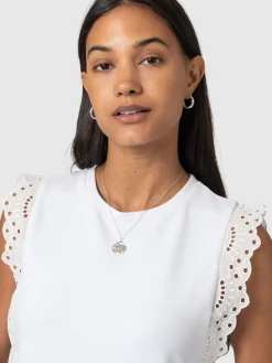 Rowan Tee - White Broderie