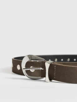 Roxie Studded Belt - Taupe