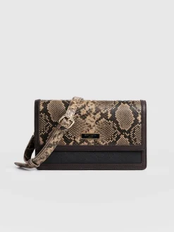 Rylee Cross Body Bag - Brown Snake