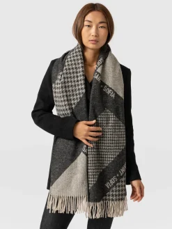 Saint + Sofia Scarf - Black/Grey