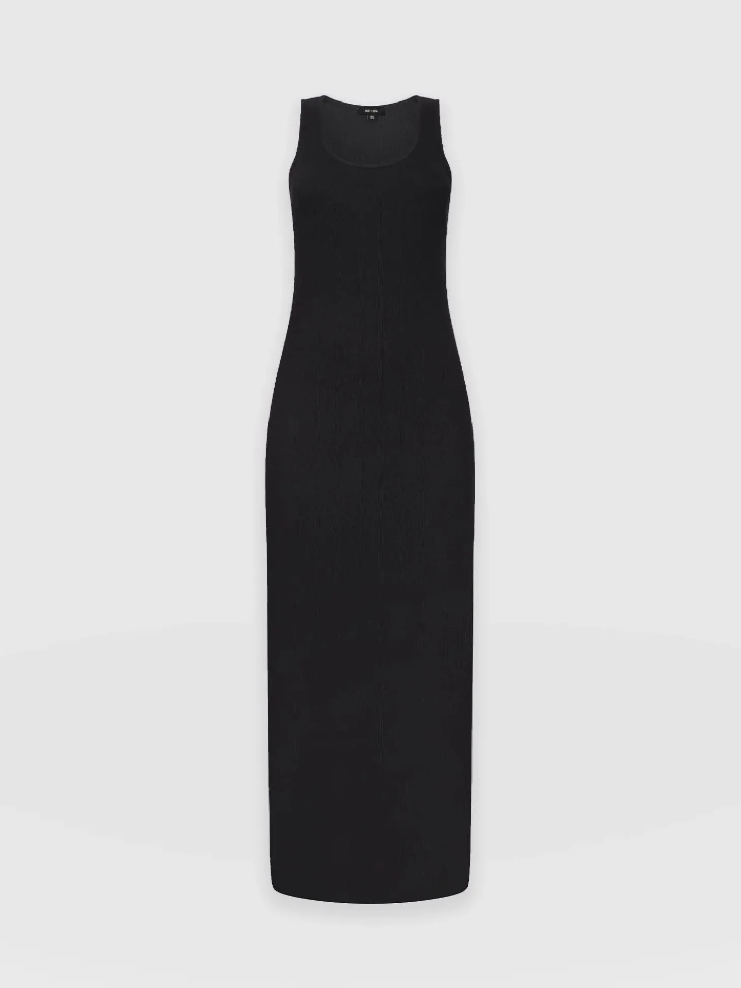 Sleeveless Rib Dress - Black