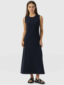 Sleeveless Runway Maxi Dress - Navy