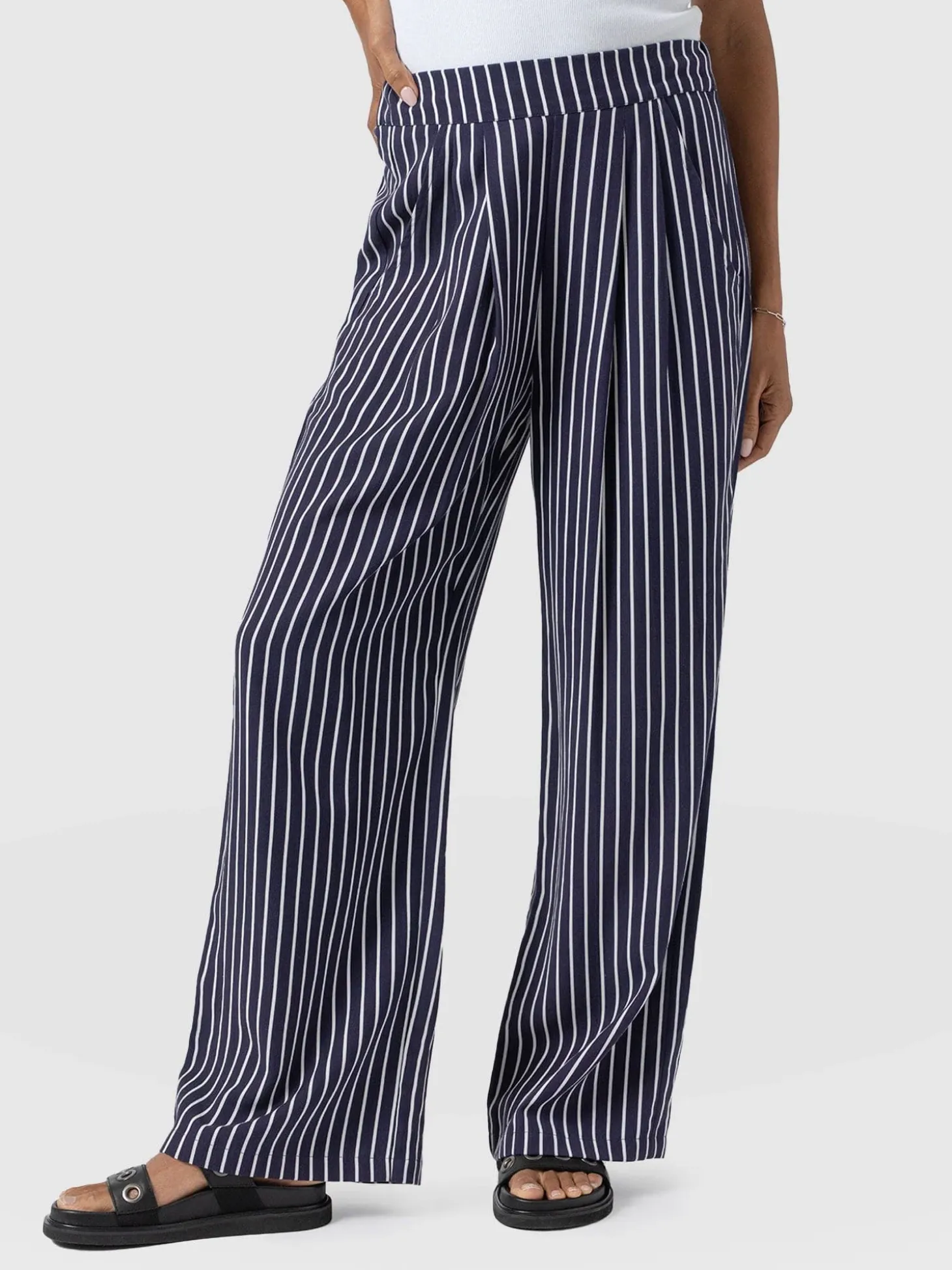 Sloane Pant - Navy Stripe