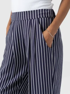 Sloane Pant - Navy Stripe