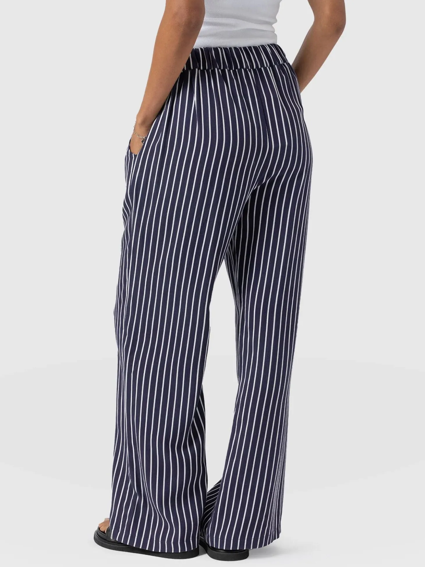 Sloane Pant - Navy Stripe