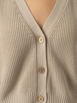 Soho Crop Cardigan - Beige