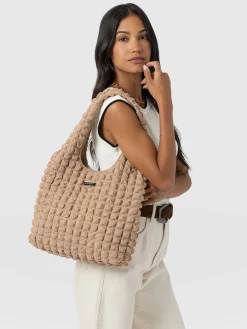 Soho Shoulder Tote Bag - Beige
