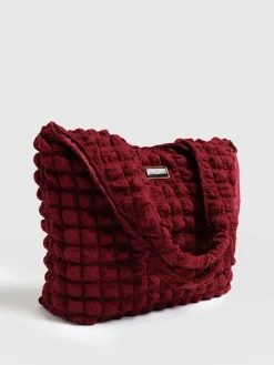 Soho Shoulder Tote Bag - Burgundy