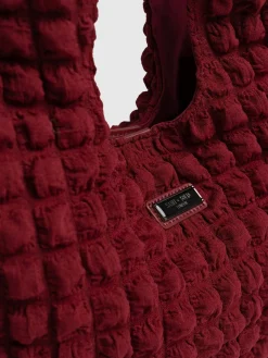 Soho Shoulder Tote Bag - Burgundy