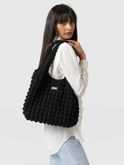 Soho Shoulder Tote Bag - Black