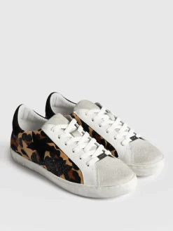 Spitalfields Sneaker - Leopard/ Star