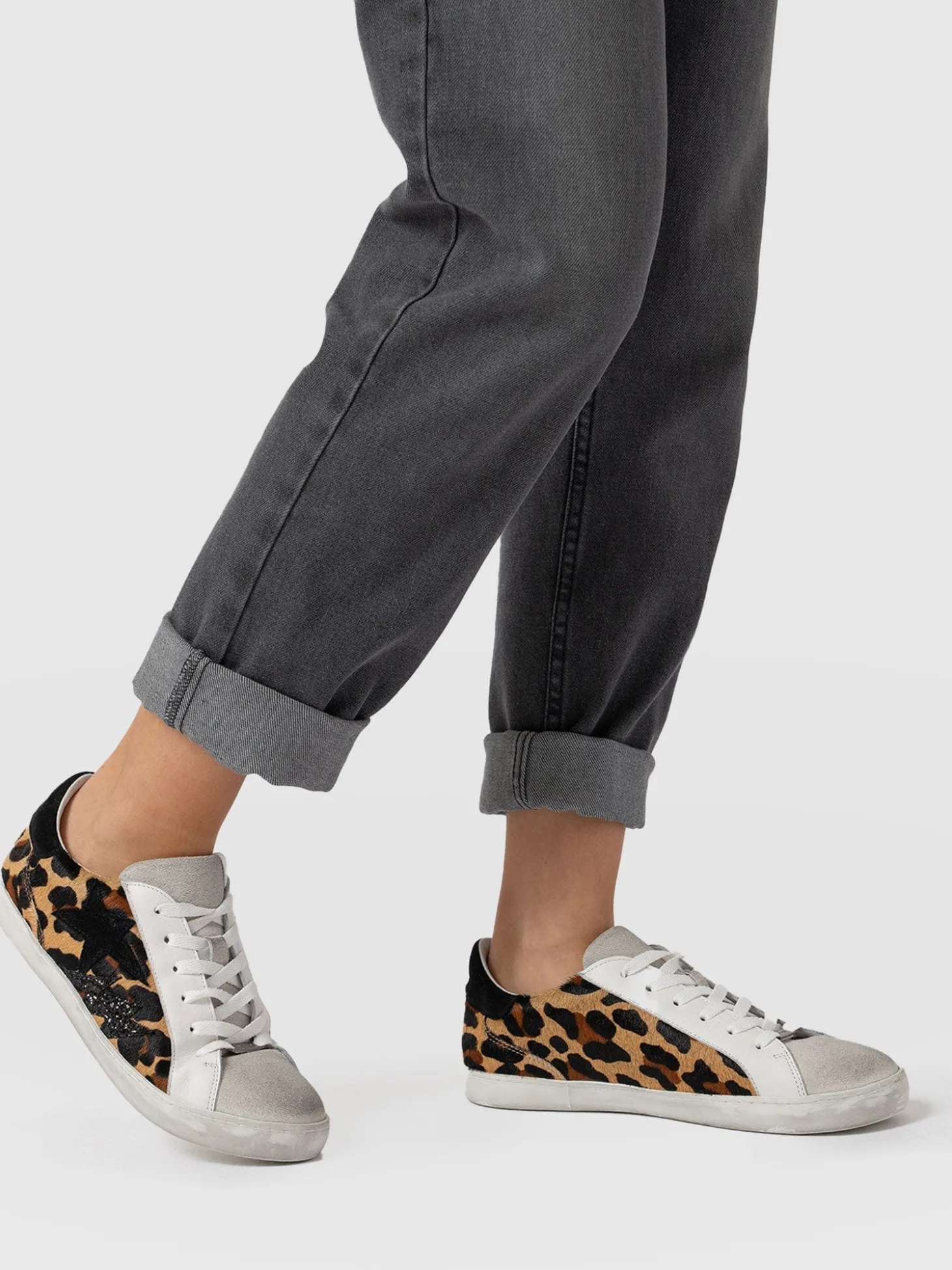 Spitalfields Sneaker - Leopard/ Star