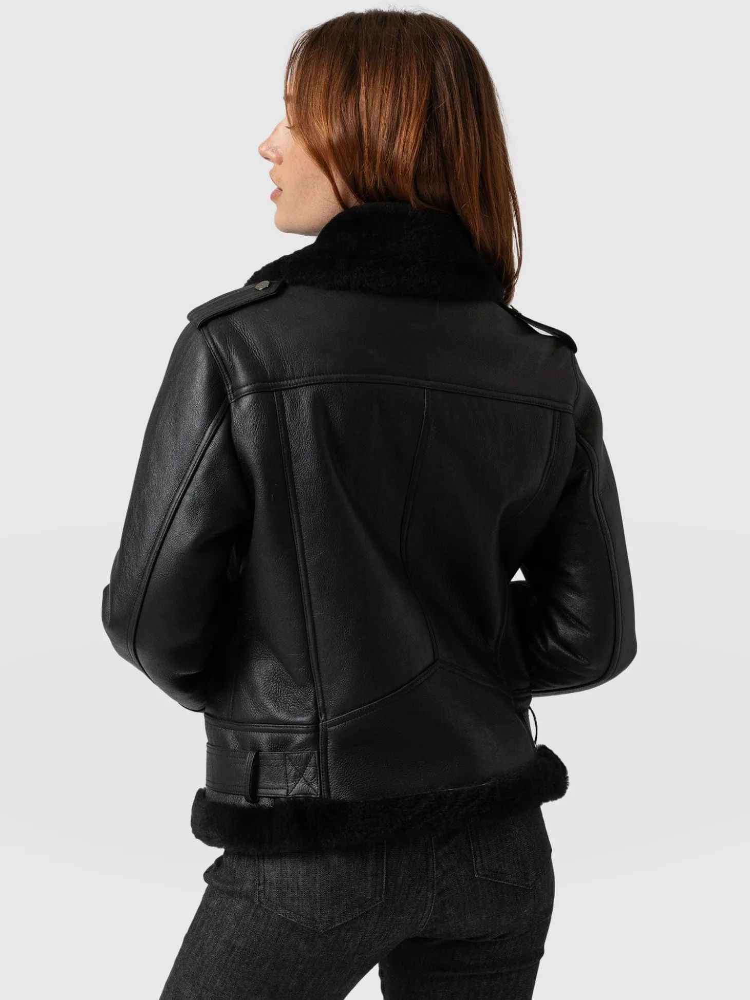 Spitfire Shearling Jacket - Black