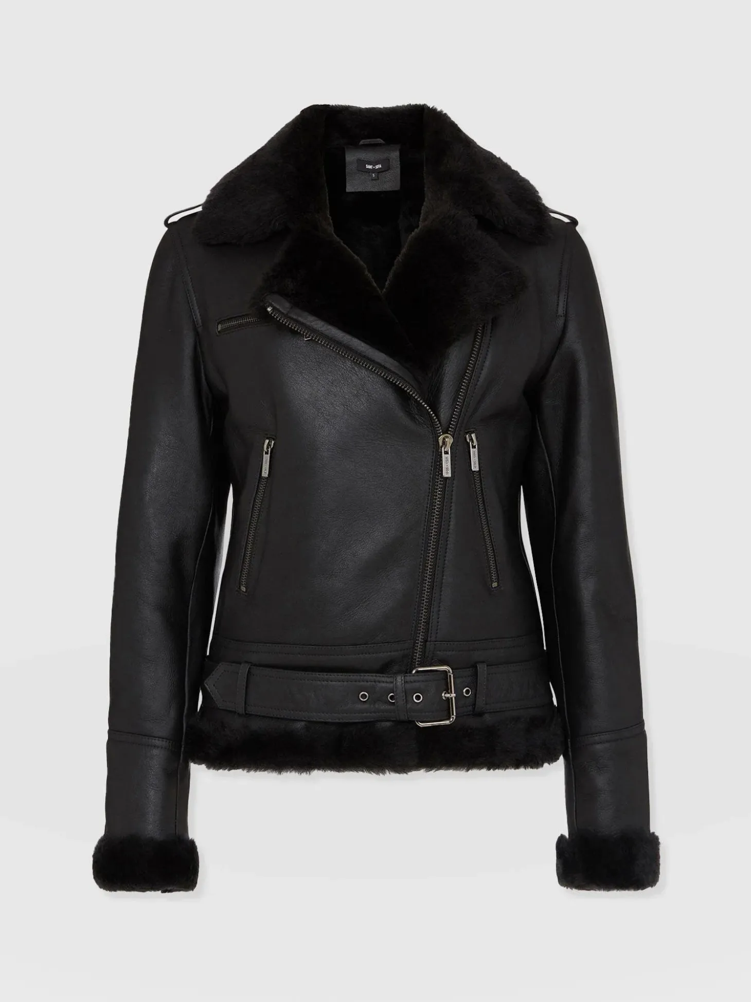 Spitfire Shearling Jacket - Black