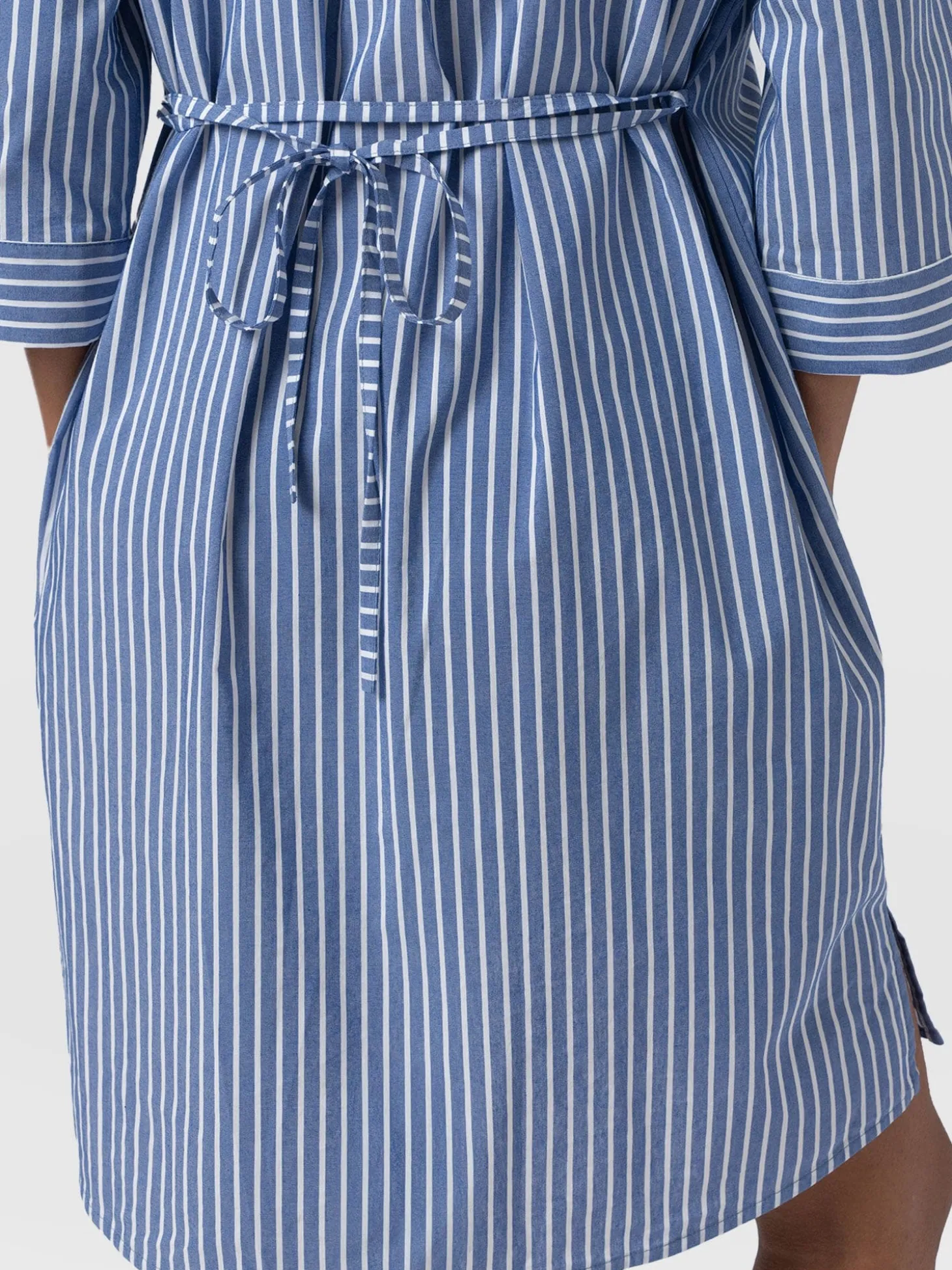 Stevie Shirt Dress - Blue Stripe