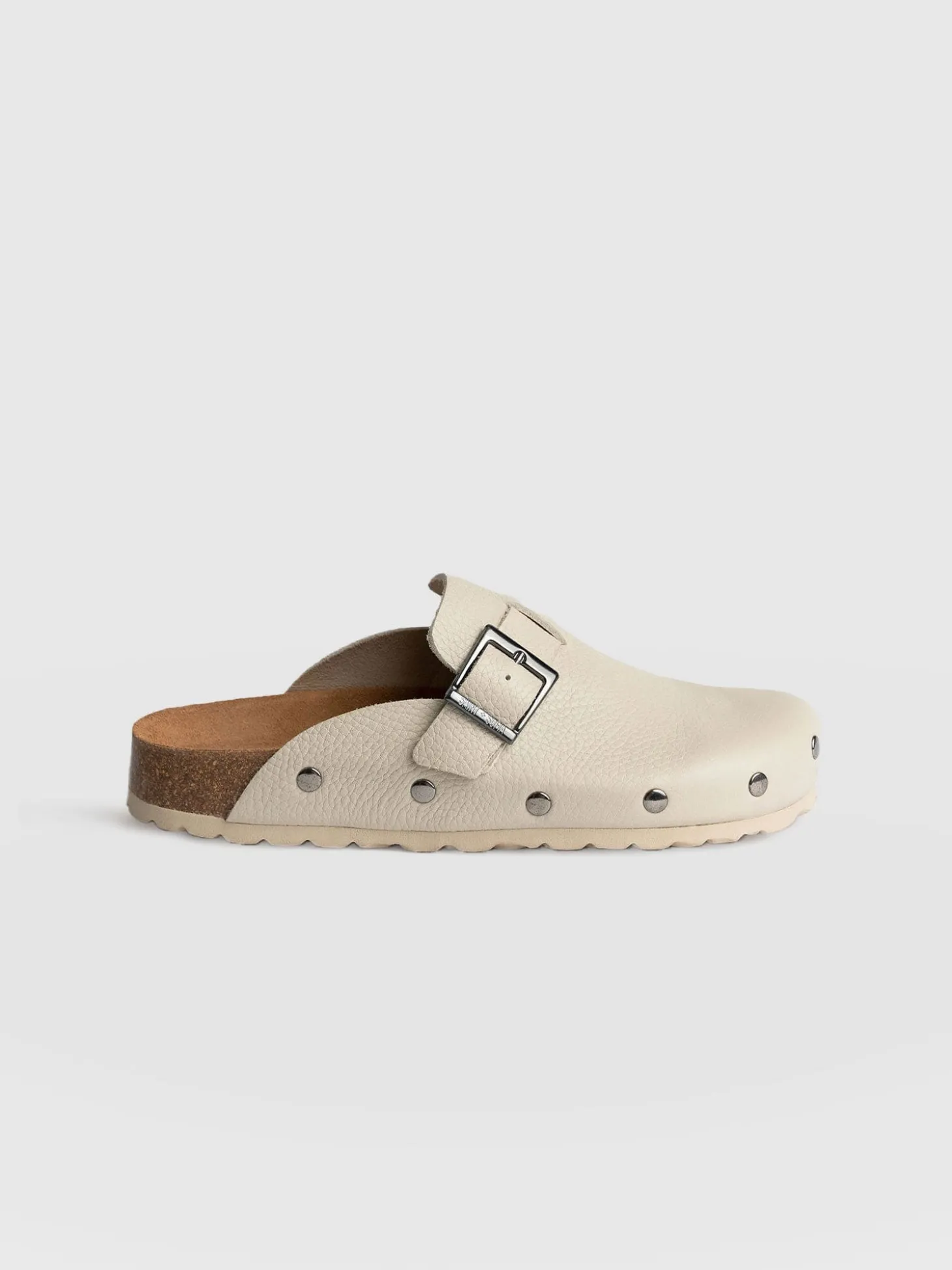 Studded Clogs - Cream