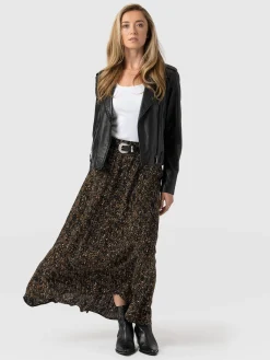 Sutton Skirt - Ditsy Leopard