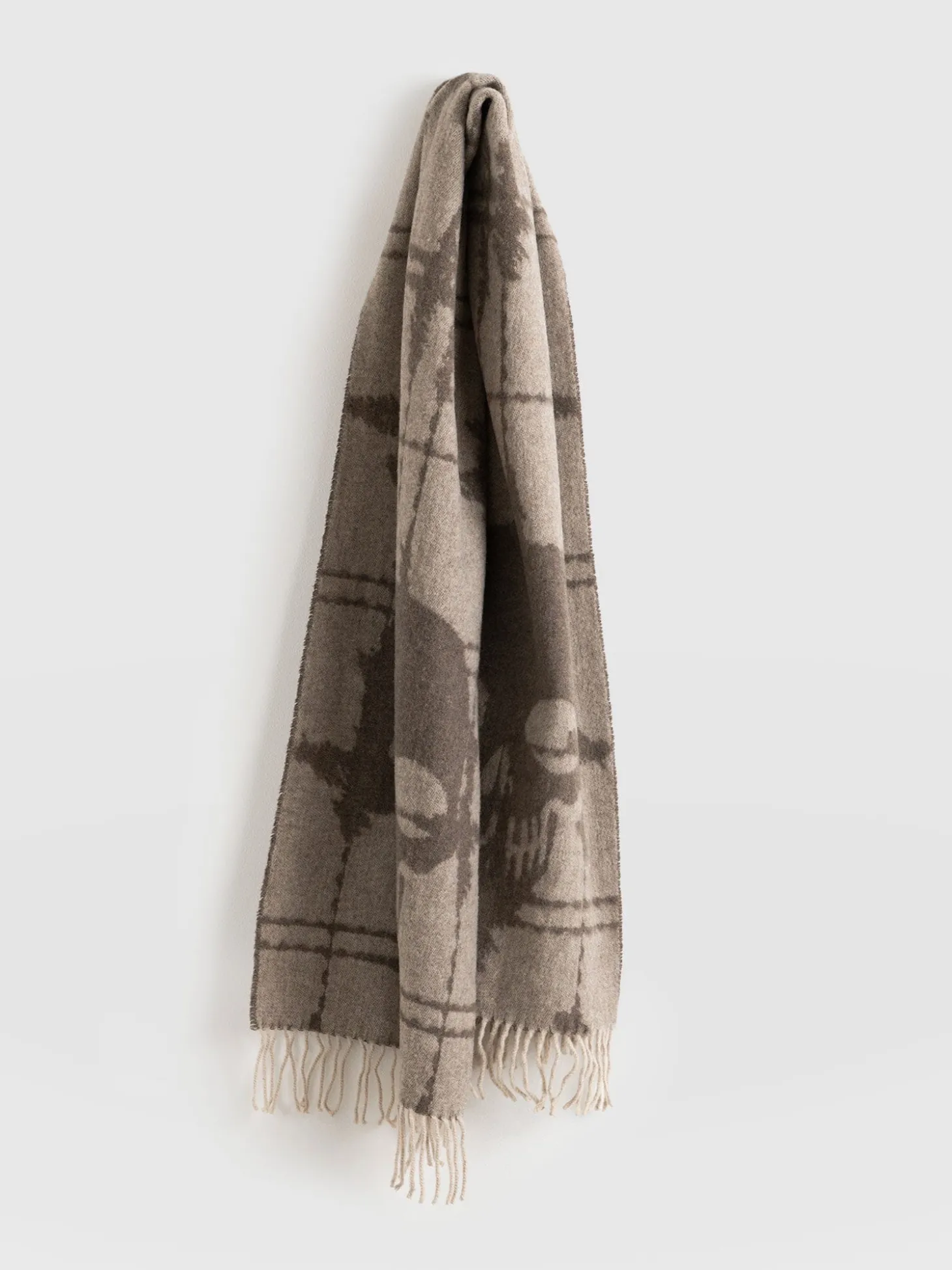 Sutton Skull Scarf - Beige