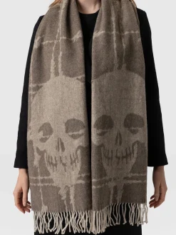 Sutton Skull Scarf - Beige