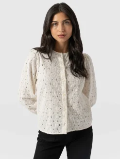Tabitha Blouse - Cream Broderie