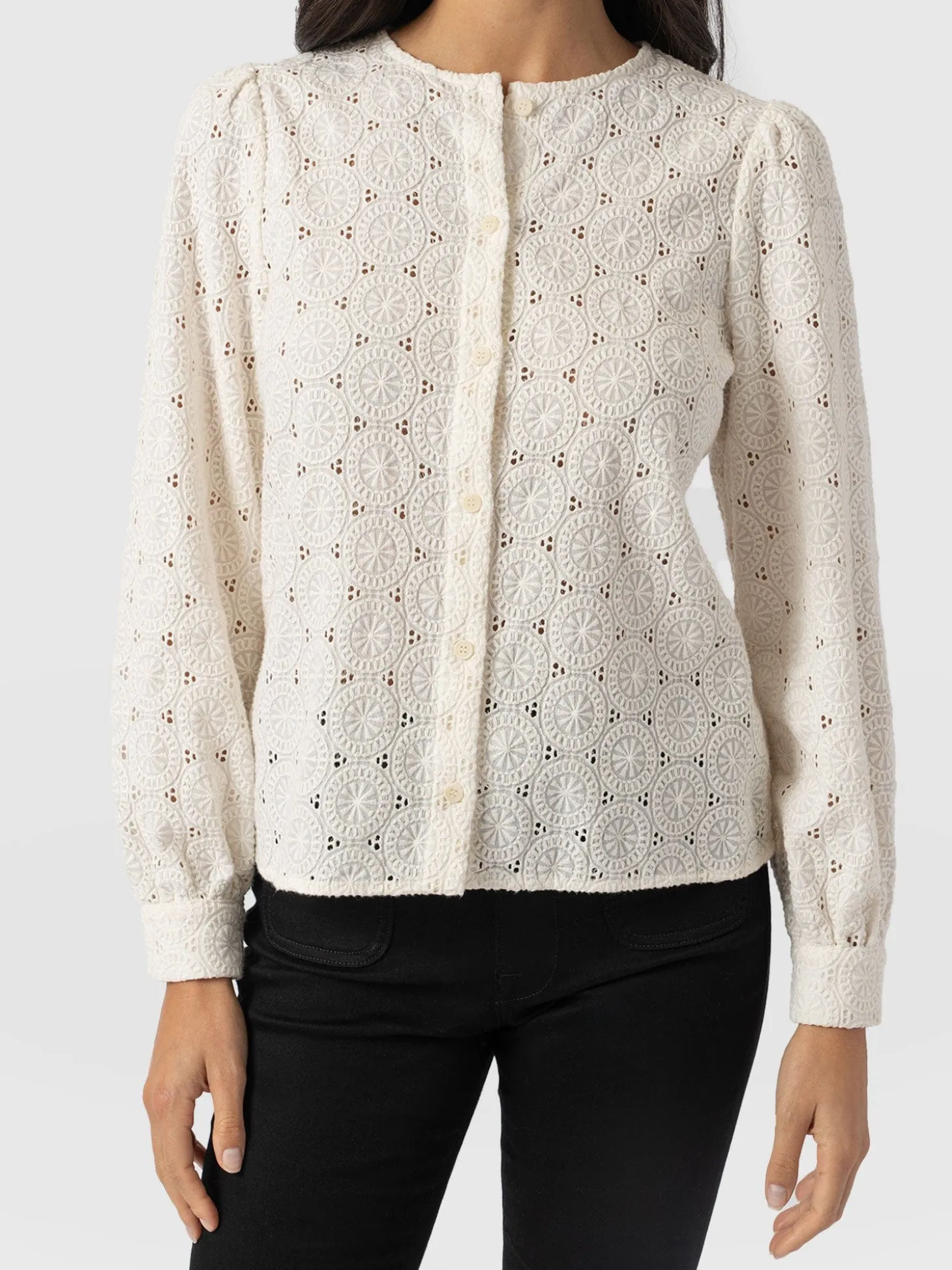 Tabitha Blouse - Cream Broderie