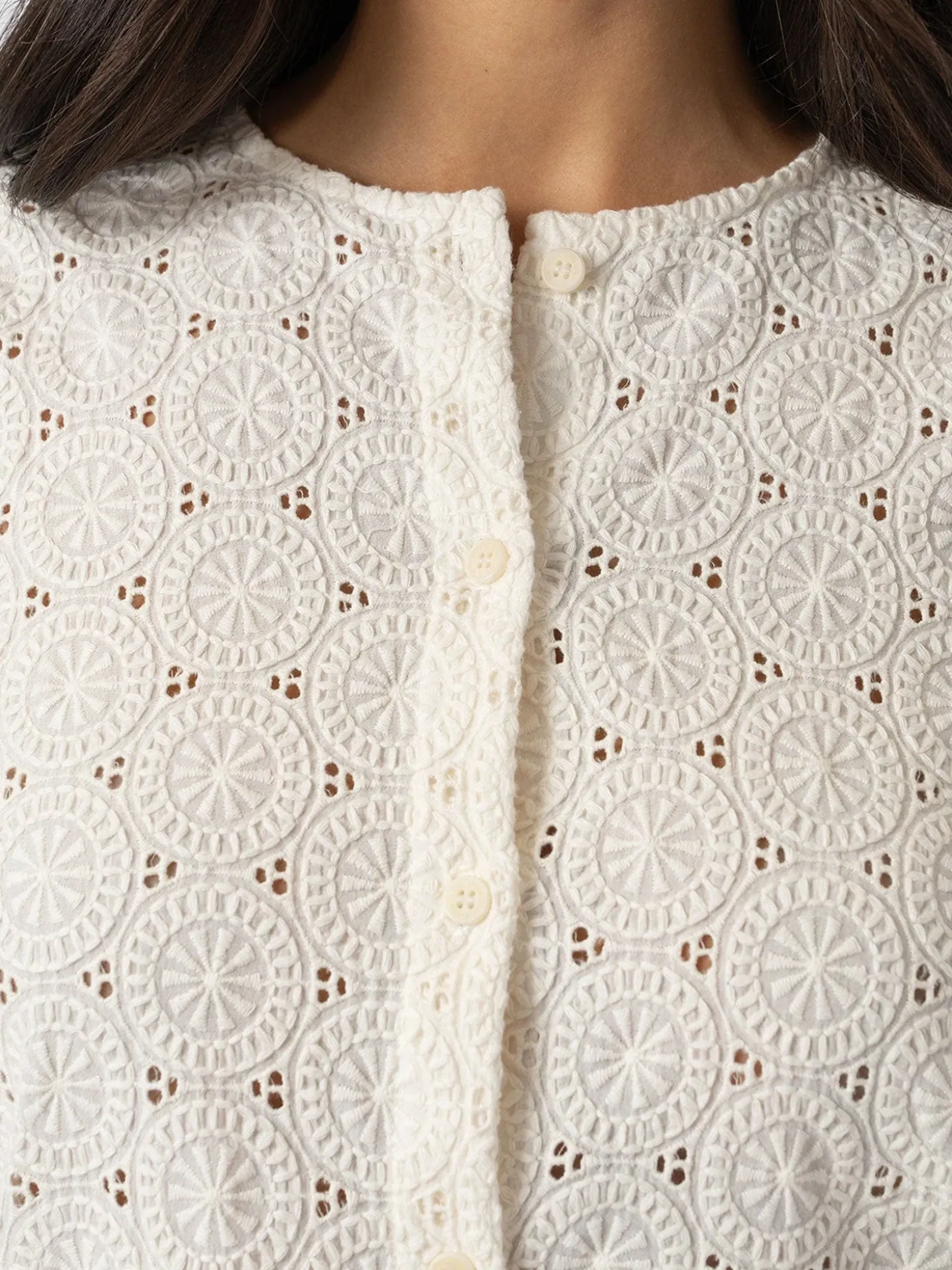 Tabitha Blouse - Cream Broderie