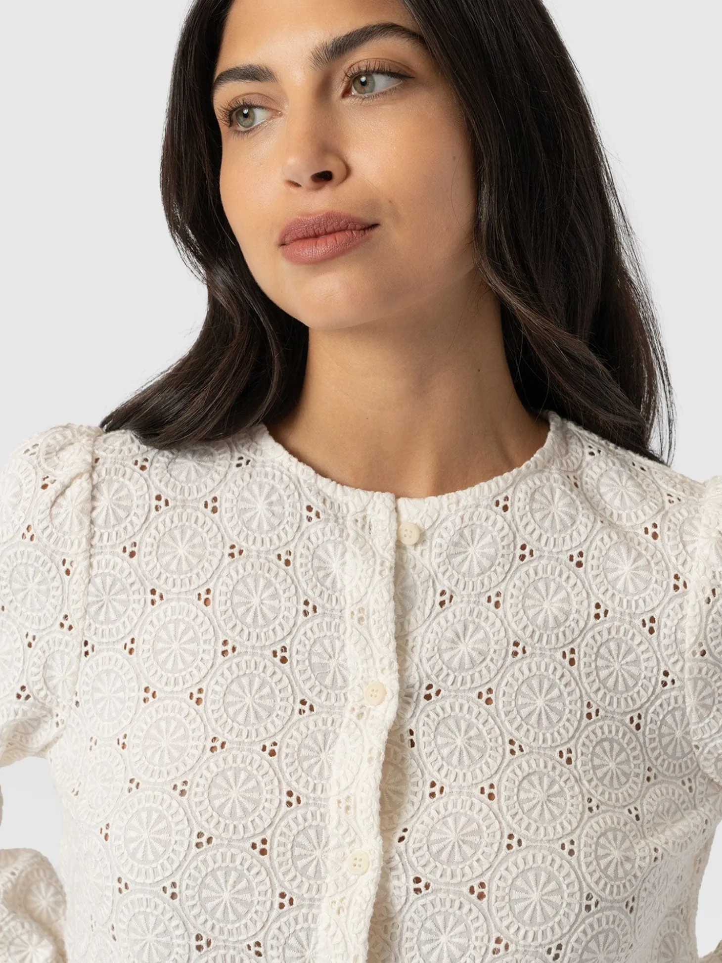 Tabitha Blouse - Cream Broderie
