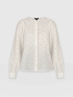 Tabitha Blouse - Cream Broderie