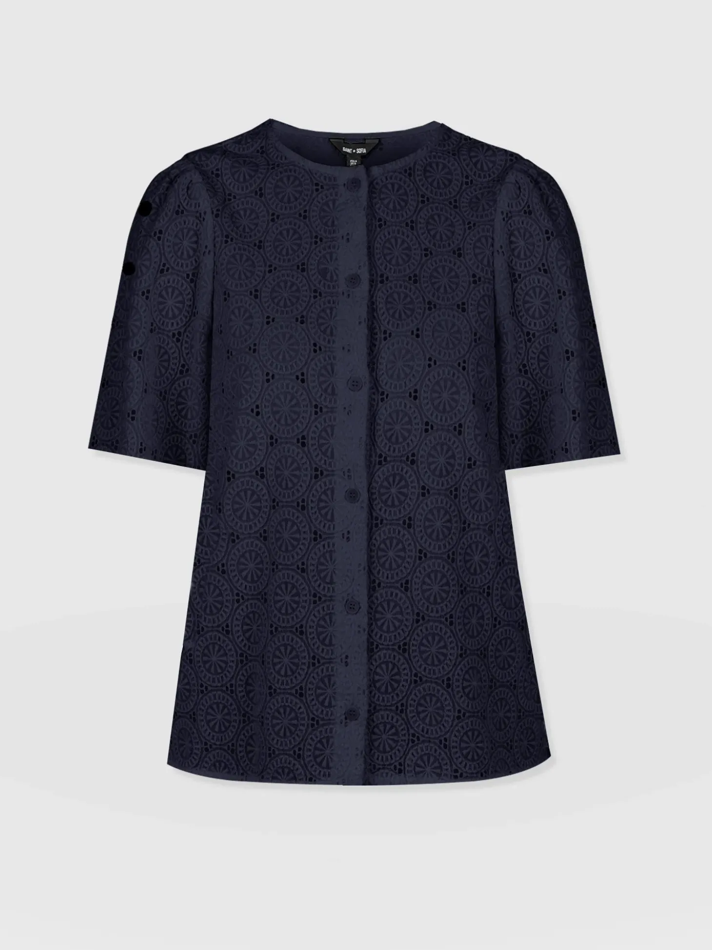 Tabitha Short Sleeve Blouse - Navy