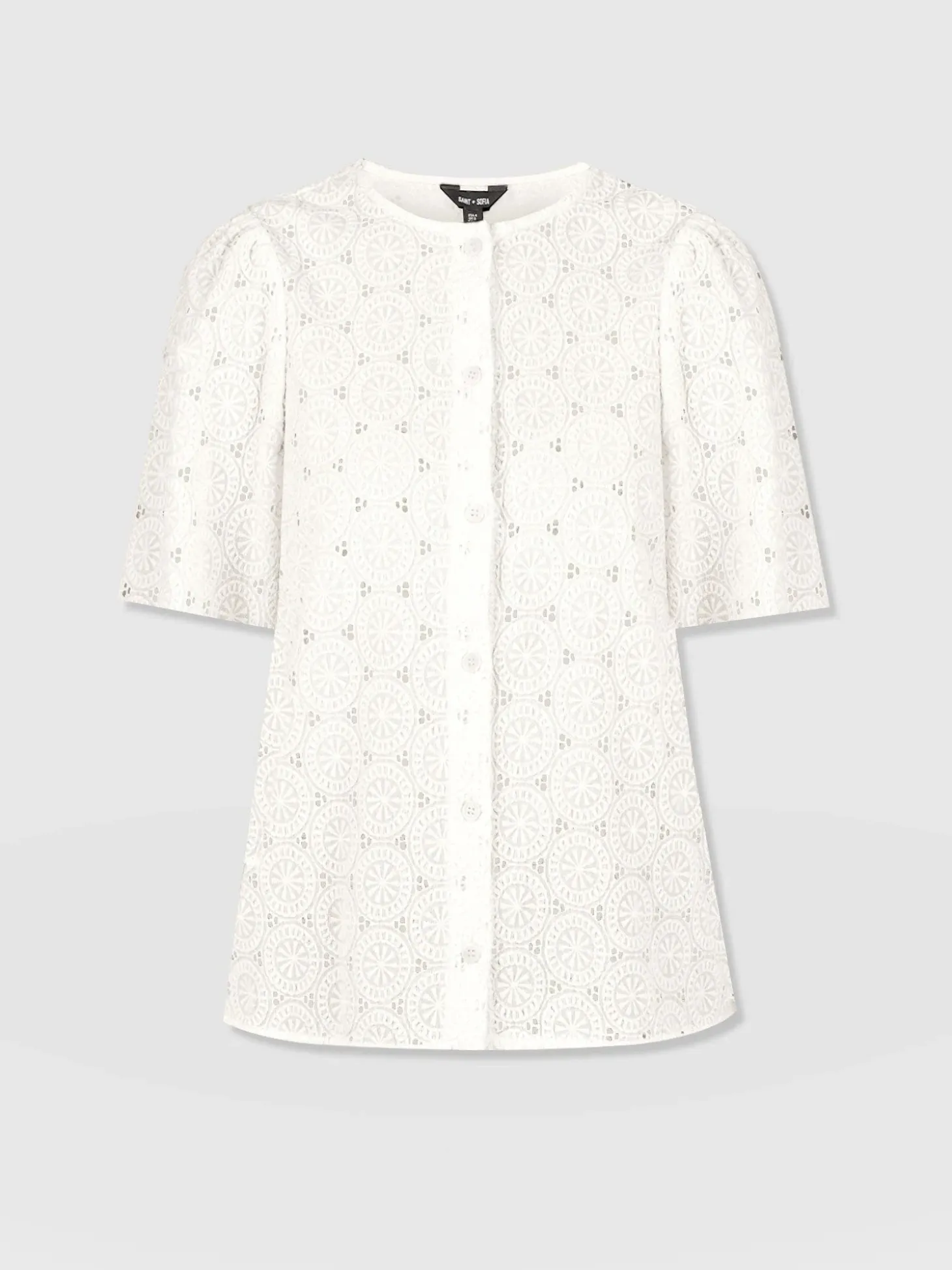 Tabitha Short Sleeve Blouse - Cream