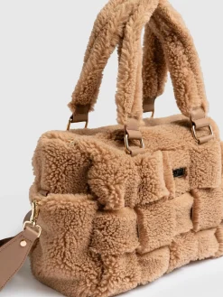 Teddy Woven Duffle Bag - Caramel
