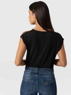 Turn Up Contrast Tee - Amber Gradient