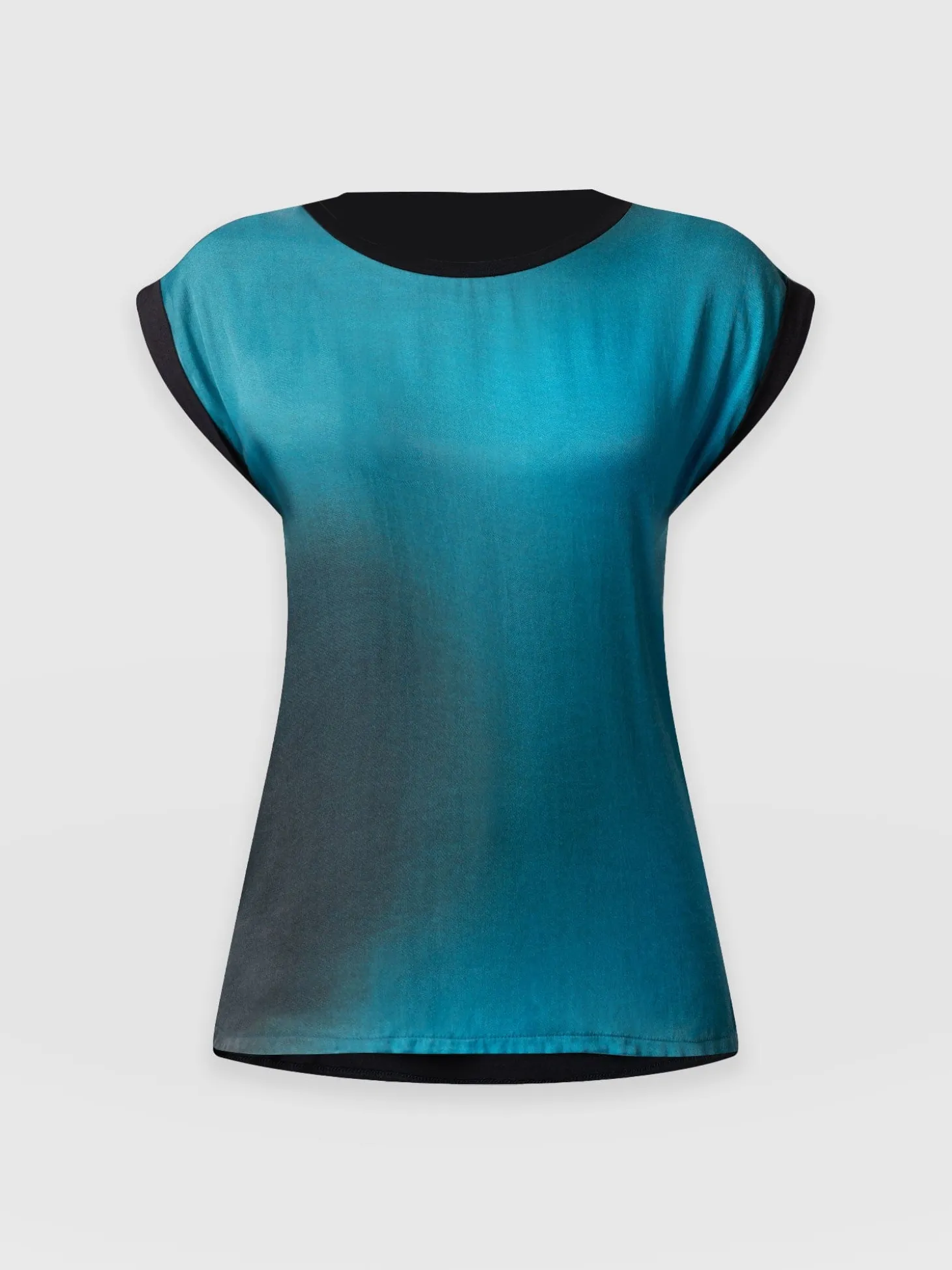 Turn Up Contrast Tee - Blue Coral