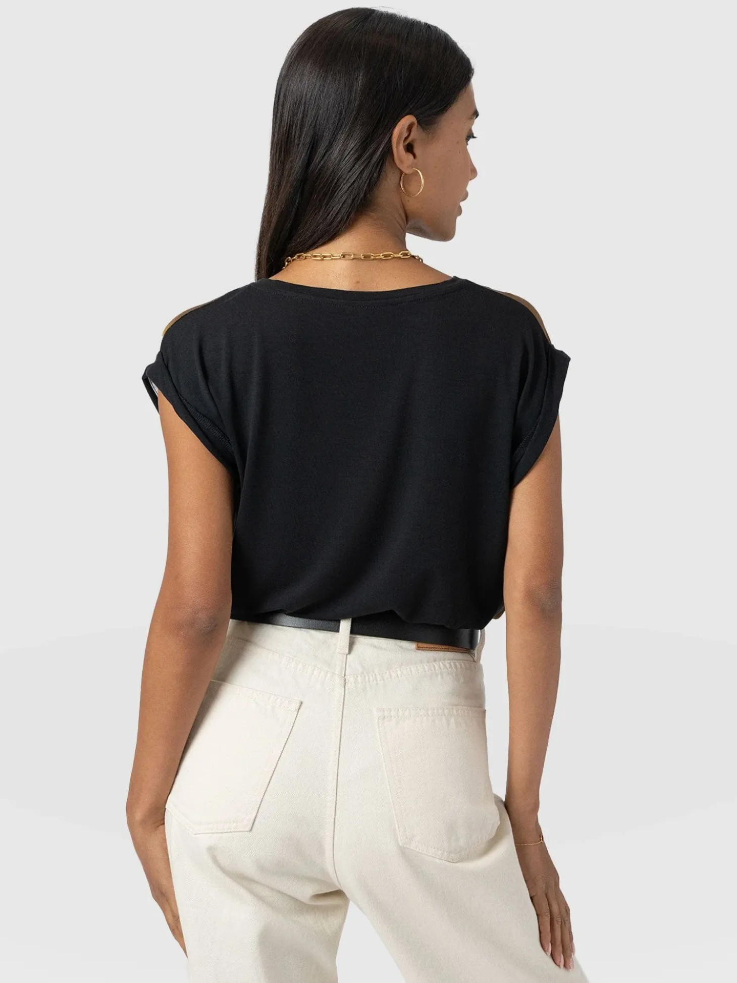 Turn Up Contrast Tee - Yellow Gradient