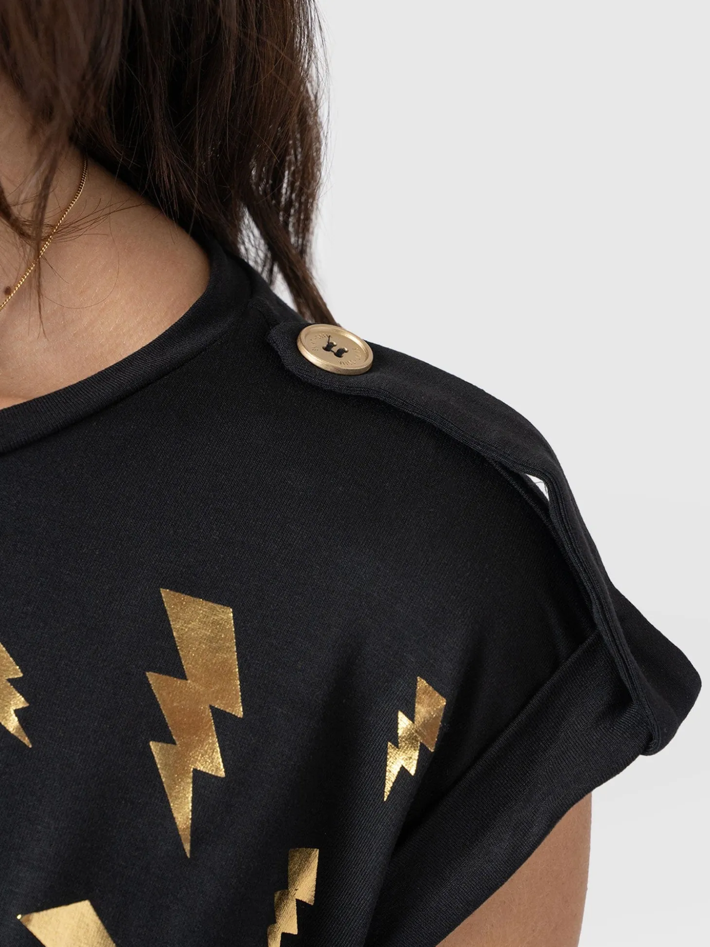 Turn Up Tee - Black Lightning