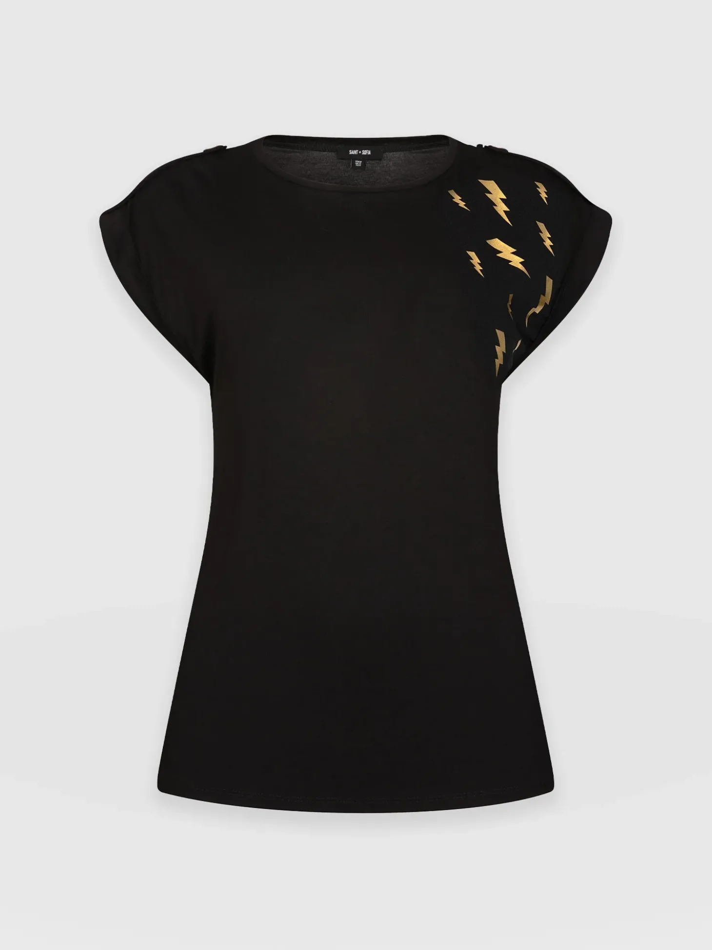 Turn Up Tee - Black Lightning