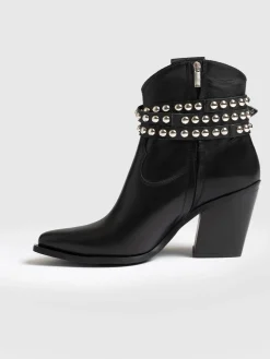 Western Studded Boot - Black