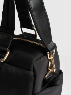 Woven Duffle Bag - Black/Grey