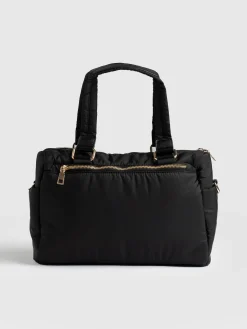 Woven Duffle Bag - Black/Grey