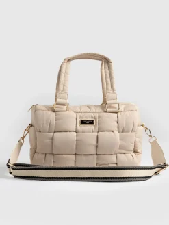Woven Duffle Bag - Cream