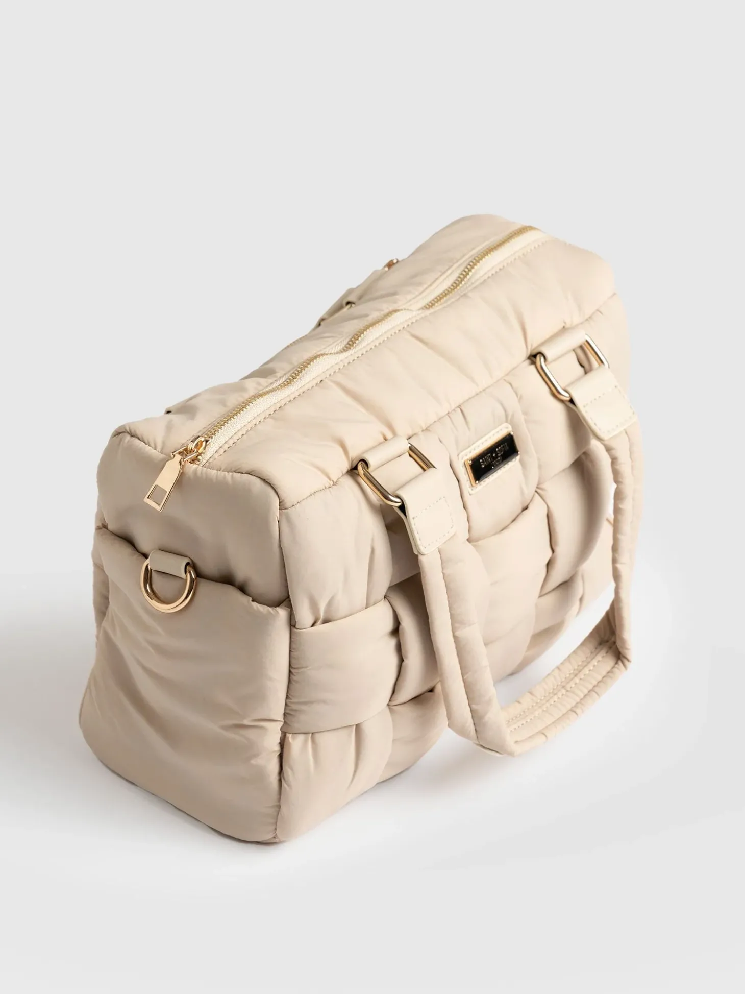 Woven Duffle Bag - Cream