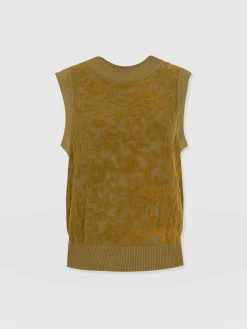 Wren Sleeveless Knit - Olive